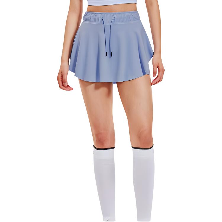 Under Armour SS24 Motion Essential Split Μονόχρωμη με Κορδόνι Ψηλόμεση Προπόνηση Διαπνέουσα Casual Φούστα Γυναικείες Φούστες Γαλάζιο Μωβ 1383636-539