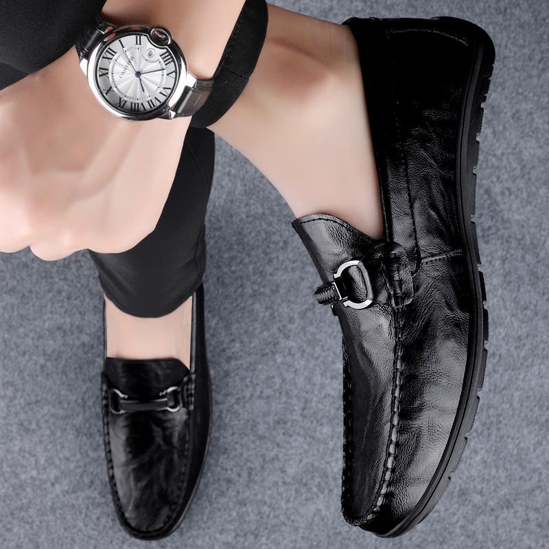 Male Loafers Men's Leather Slip-on Classic Shoes Soft Sole Comfortable Moccasin Casual Shoes 2024 New Designer Men Shoes