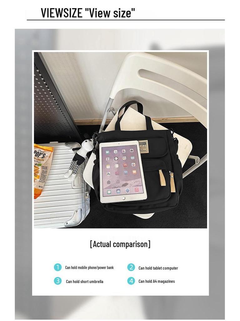 Unisex Large Capacity Messenger Bag - Korean & Japanese Style Student Commuter Shoulder Bag