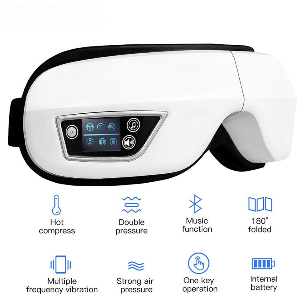 6D Smart Vibration Eye Massager Airbag Compress Eye Care Instrument Bluetooth Music Eye Massage Sleepping Mask Relax Fatigue