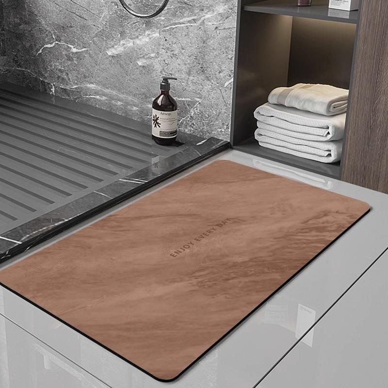 Zachte diatomeeënaarde absorberende mat, vloermat, voetmat, badkamer badkamerdeur antislip keuken vuilafstotend en schrobbaar 40x60cm15.7x23.6in