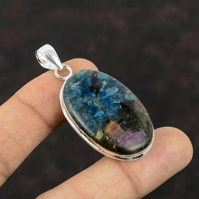 Copper Watermelon Tourmaline Pendant Handmade Boho Jewelry 925 Sterling Silver Pendant Genuine Gemstone Pendant Silver Jewelry Gift For Mom