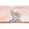 Kamdhenu Cow with Calf Idol Gold Silver Plated (Two-Tone)| Home Decor Gaay Bachda Cow |Calf for Vastu | Positive Energy