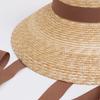 Neuer Trendiger Damen Strohhut mit breiter Krempe und Kinnband Sommer-Sonnenhüte UV-Sonnenschutz Strand-Strohhüte Wind-Lanyard Reisehüte