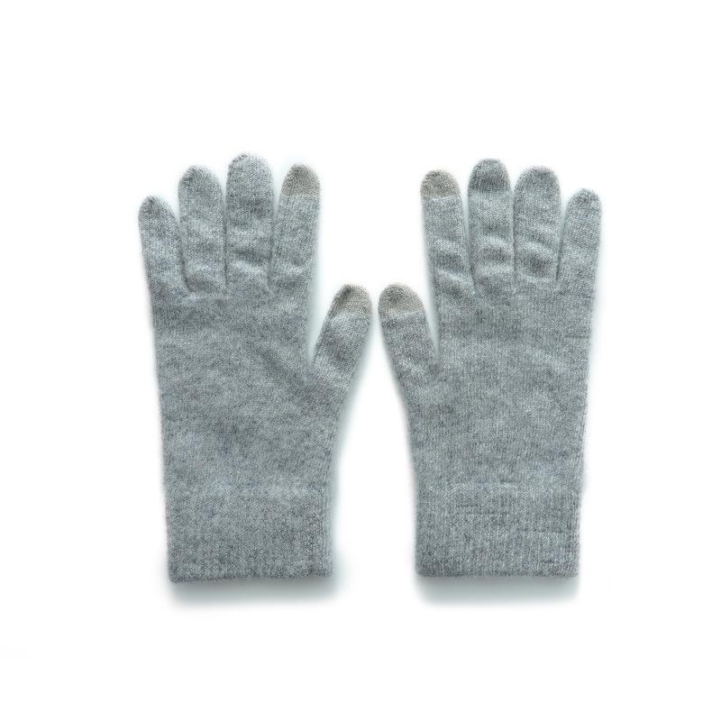 

Touch Screen Gloves Cashmere Autumn and Winter New Style Unisex Flat Warm Cycling Windproof Knitted Five Finger One Size
