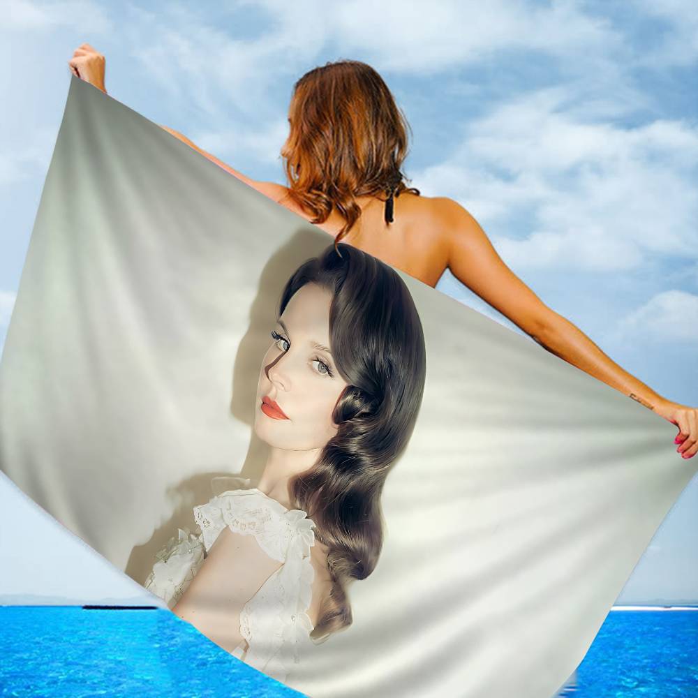 Sängerin Lana Del Rey Bluebird Mikrofaser Strandtuch Saugfähig Schnelltrocknend Weich Yoga Schwimmen Resort Bergsteigen Handtuch