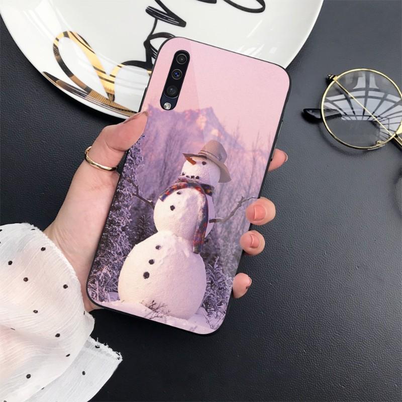 

Зимний Рождественский Снежный Чехол для Телефона Для Samung A32 A51 A52 NOTE 10 20 S10 S20 S21 S22 Pro Ultra Черный ПК Стекло Чехол для Телефона Samsung Note10Pro