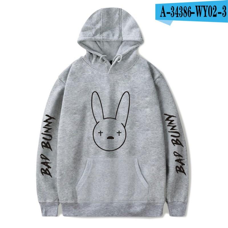 Unisex Hooded Sweatshirt Bad Bunny Inspired Casual Fall Pullover With Letter Print
