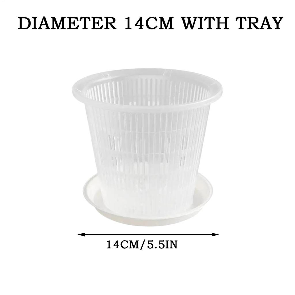 Clear Orchid Pot Root Control Rose Pansies Flower Pots ABS Planter With Holes Breathable Plant Growth Container Rose Pansies