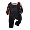 Family Matching Christmas Print Neck Long Sleeve Pajama Set with Pants