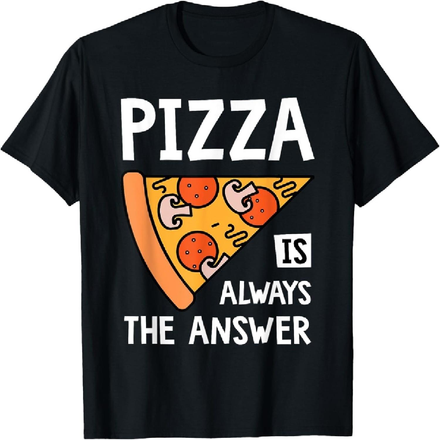 

Pizza is Always the Answer - Food Lover Foodie T-Shirt XXXXXL різнокольоровий
