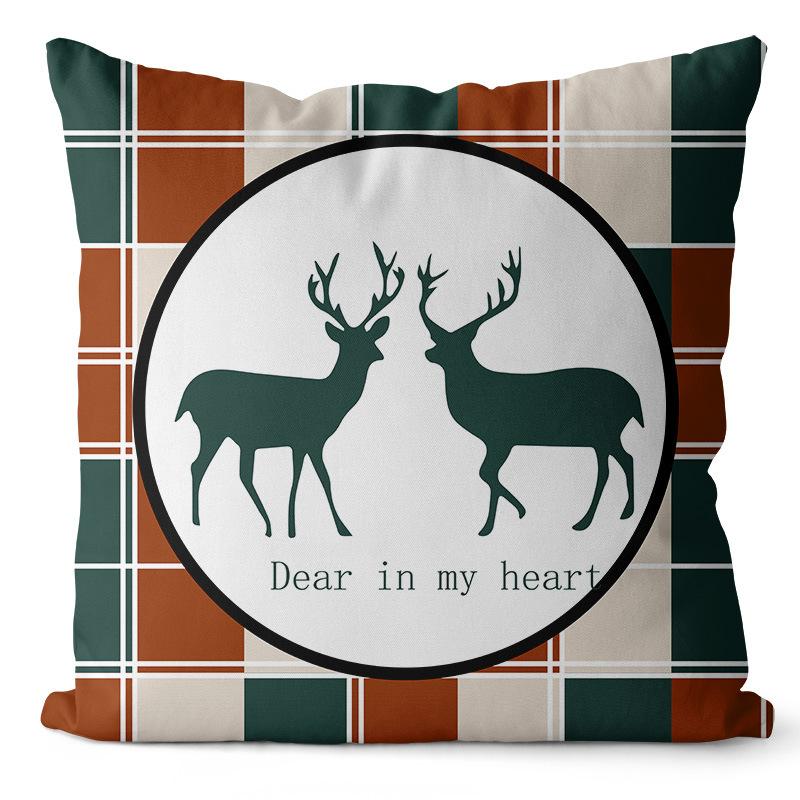 Orange Nordisch Schlicht Grün Geometrisches Kissen Elch Zebra Muster Kissen Büro Wohnzimmer Sofa Rückenlehne