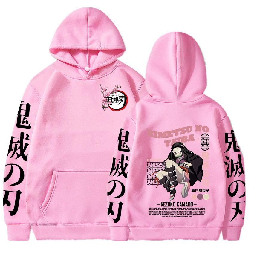 Demon Slayer Japanese Anime Hoodies Long Sleeve Sweatshirts Harajuku Aesthetic Kamado Nezuko Graphic Itself Oversized Clothing