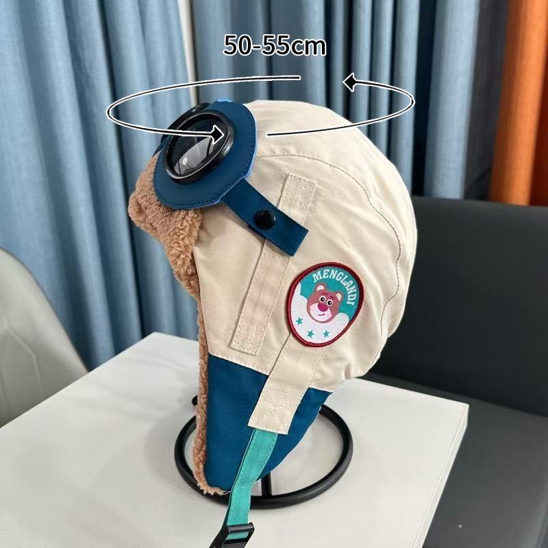 Winter Aviator Hat Outdoor Warm Earflap Hats For Children Windproof Ear Protectors Cap Beanie Winter Bomber Hat