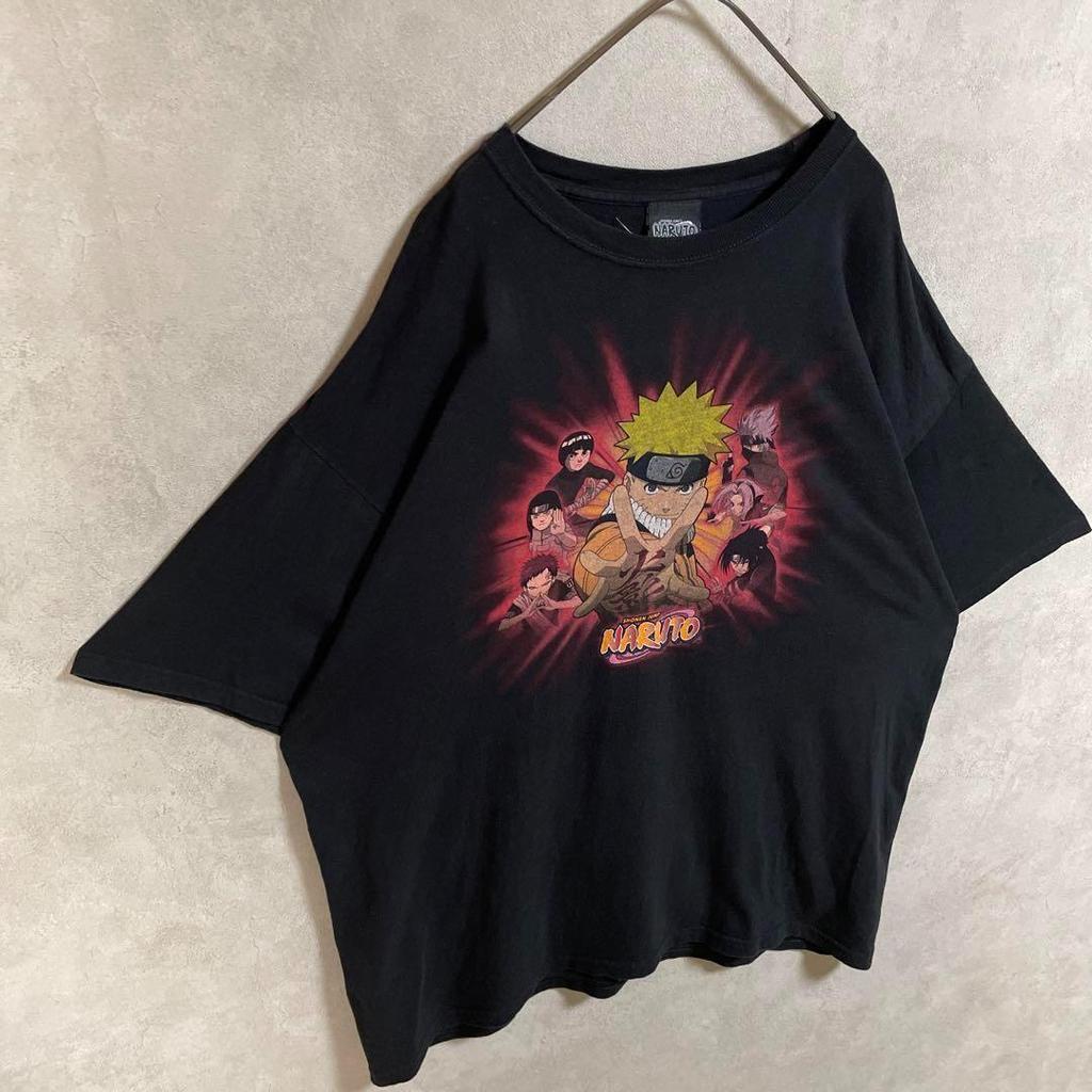 [USED] Vintage 2000s Naruto Gaara Short Sleeve Shirt, Anime, Manga, Black (5)