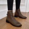 Women's Low-heeled Short Boots Autumn and Winter New Thick-heeled Large-size Comfortable Recreational Locomotive Boots