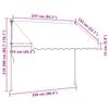 Manual Retractable Awning 250 Cm Blue White Striped