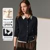 Snowforte Women's Wool Mock Layer Slim Fit Knit Cardigan