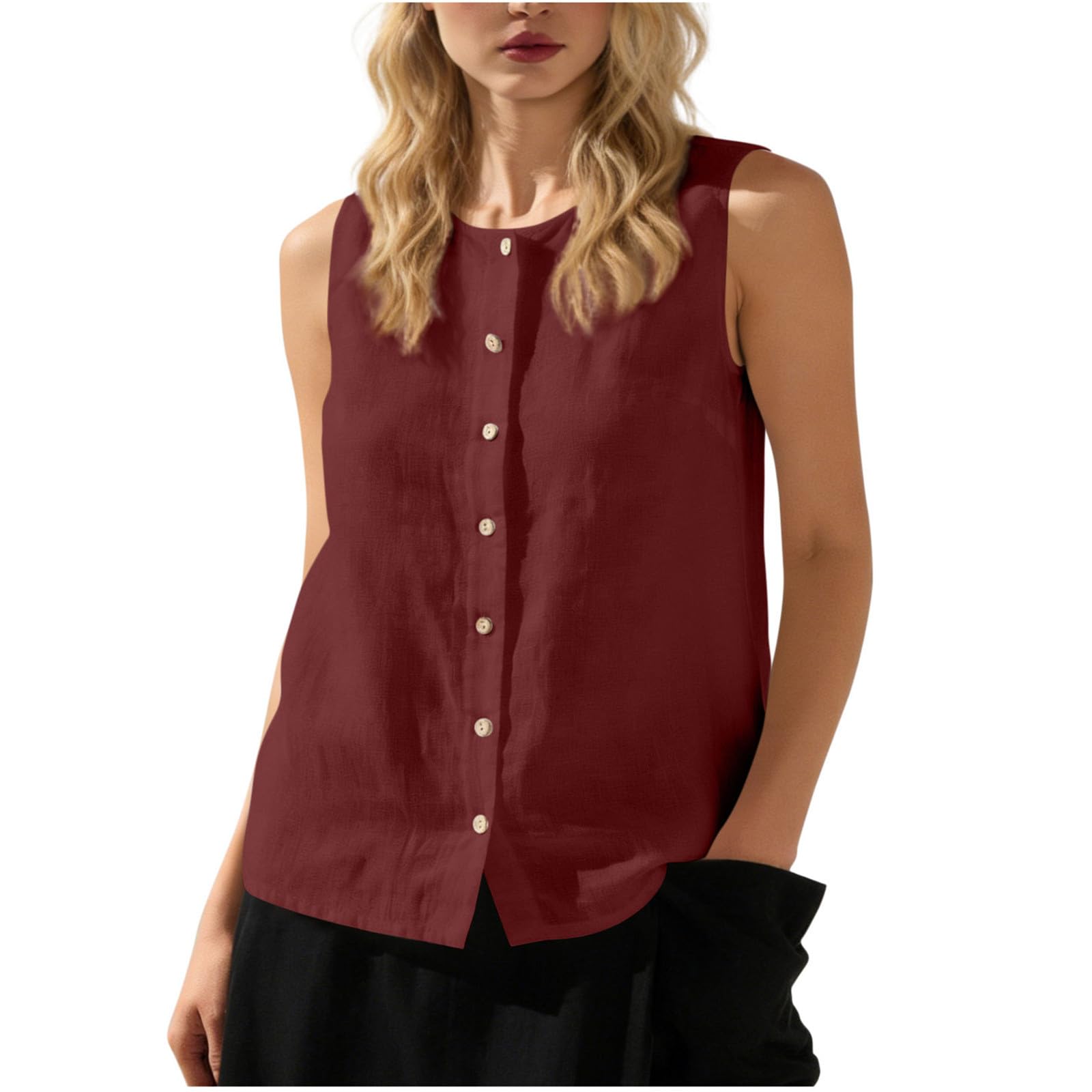 

Women s Fashionable Casual Pullover Top XXL винний