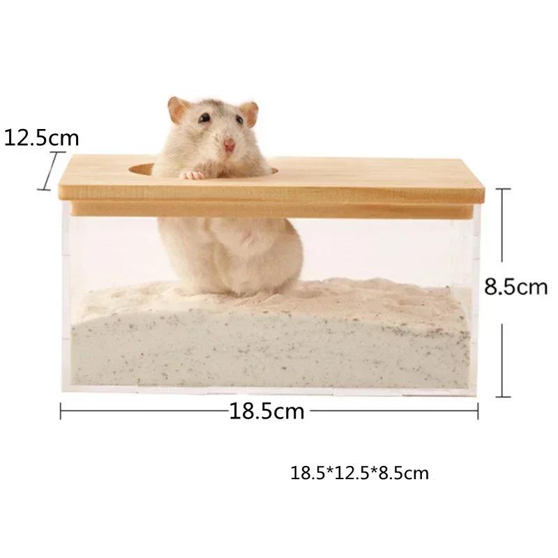 Hamster Bathroom House Small Pet Bath Container Hamster Anti-Spill Sand Bath Shower Room Toilet Pet Anti-Spill Bathtub Box