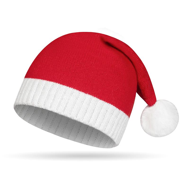 Unisex Festive Pompom Knitted Santa Hat - European & American Style