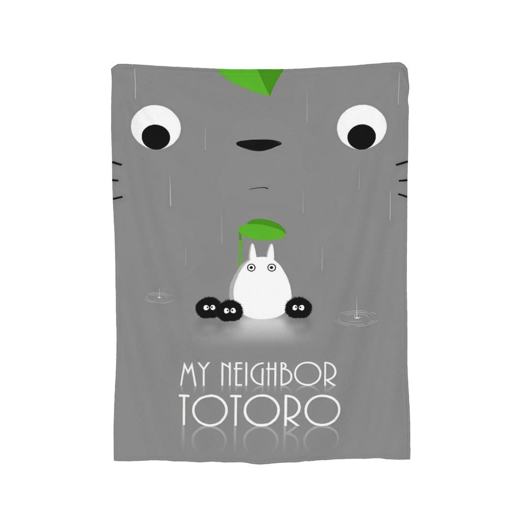 Cute T-Totoros Miyazaki Hayao Blanket Flannel Textile Decor Multi-function Super Soft Throw Blankets for Bed Office Bedspread