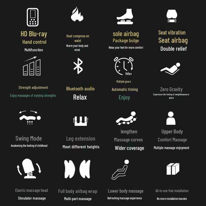 Jiashengda Flagship Zero Gravity Full Body Massage Chair CN Plug (adapter Included)