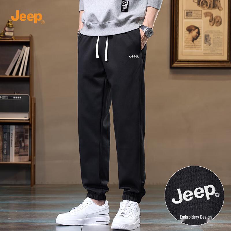 

Jeep Men s American Embroidered Drawstring Joggers 3XL