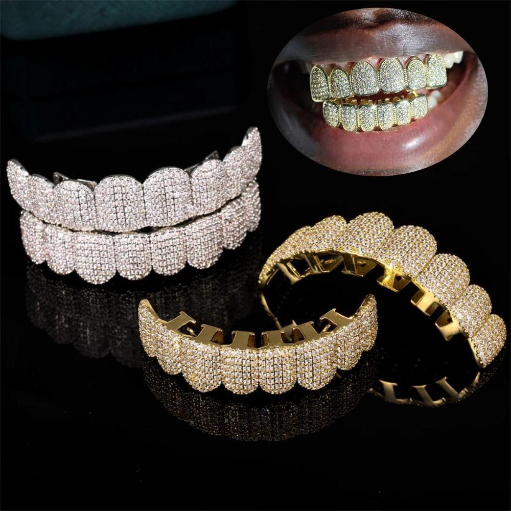 Removable Design Teeth Grillz Set Hip Hop Charm Teeth Grillz Gift Hiphop Teeth Grillz Tooth Socket