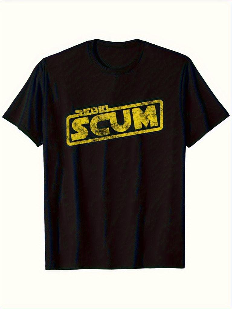 RebelScumbag Graphic Tshirt Faded Yellow Heavyweight Movie Quote Print Slim Fit Unisex Tshirt Vintage T Shirt