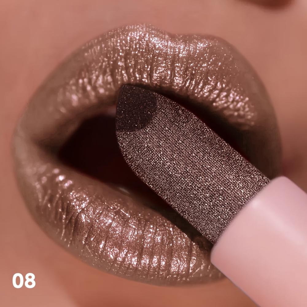 Wasserdichter Feiner Glitzer-Lippenstift, Langanhaltendes Nicht Ausbleichendes Lipgloss, Klebt Nicht am Glas Nicht Klebrig, Geeignet für Bühnen-Rollenspiel-Lippen-Make-up