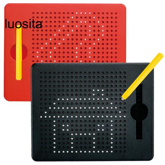 1 Set Kids Magnetic Drawing Board with 380/714 Steel Balls, Retractable Pen, Toddlers Early Education Dot Art Painting Pad, Children Boys Girls Gift
