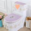European Lace Toilet Seat Cover Decoration Washable and Easy To Install Toilet Seat Cushion Zipper Fixed Dustproof and Anti Slip Universal Cover Cloth