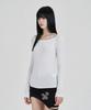 ILLIO White My One Scoop Neck Longsleeve