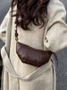 Women's Versatile Crossbody Cross-Stitch Croissant Bag - Niche Design for Fashionable Commute