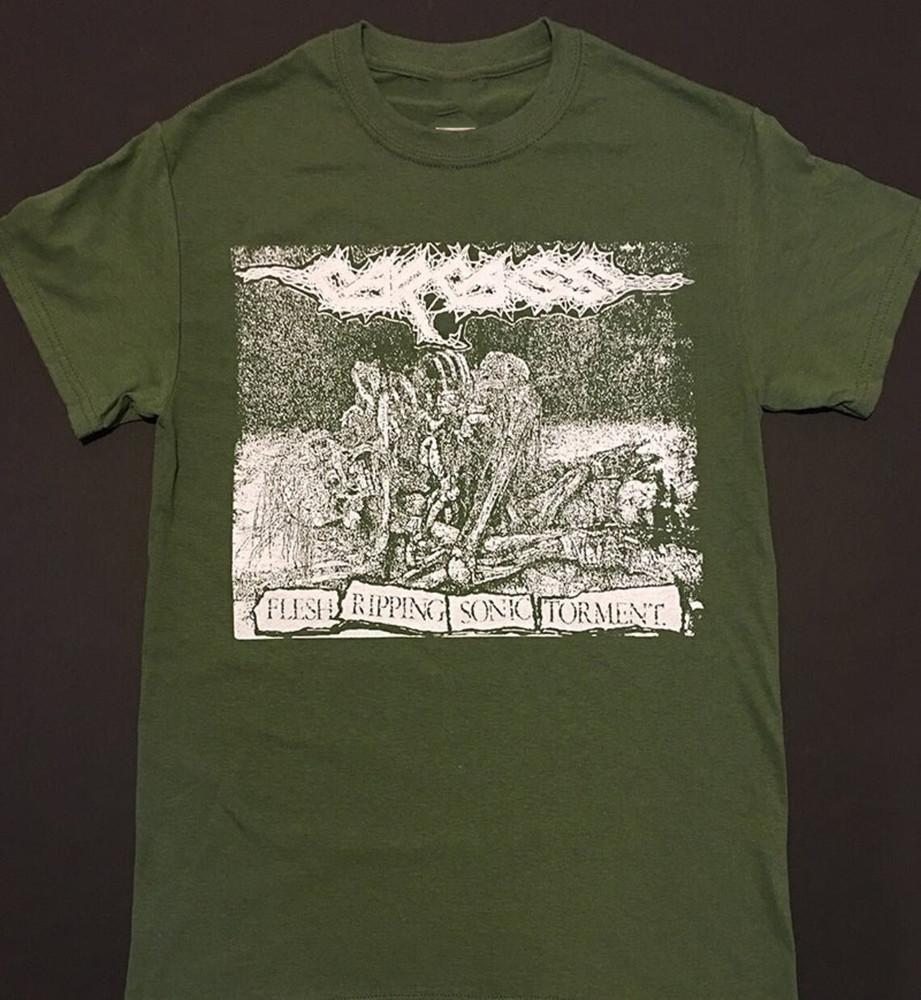 

Смертельный металл Футболка с изображением разрыва плоти звуковой мукой Carcass Full Size S-5XL Унисекс Футболка XXXL