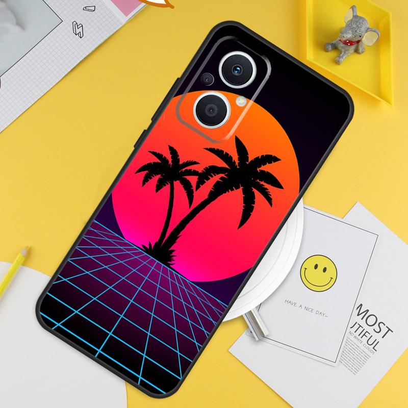 Retrowave Neon Palms Tree Case For OPPO Reno 4Z 5Z 2Z 8T 4 5 6 7 8 Lite 10 OPPO Find X2 Lite X3 Neo X5 X6 Pro Cover