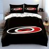 Red and Black Swirling Symbol Design Print Bedding Set Duvet Cover Pillowcases (1* Duvet Cover 2* Pillowcases Do Not Include Comforter)
