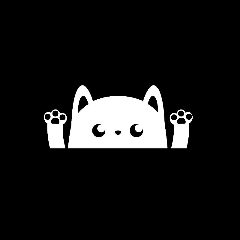 

Cartoon Cat Car Sticker Waterproof For Rearview Mirror Window Decoration Accessories Motorcycle Durable Vinyl Decal A1