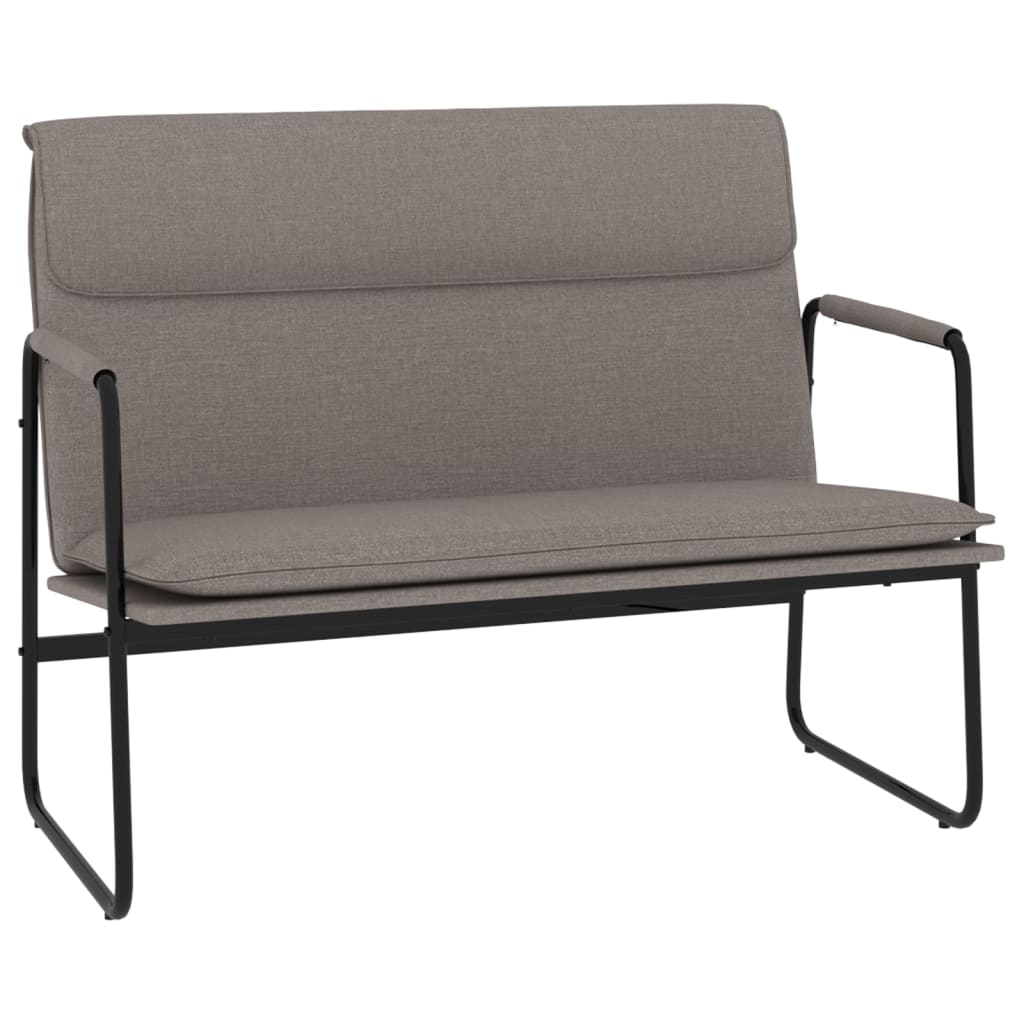 Taupe Fabric Bench 100 x 64 x 80 cm