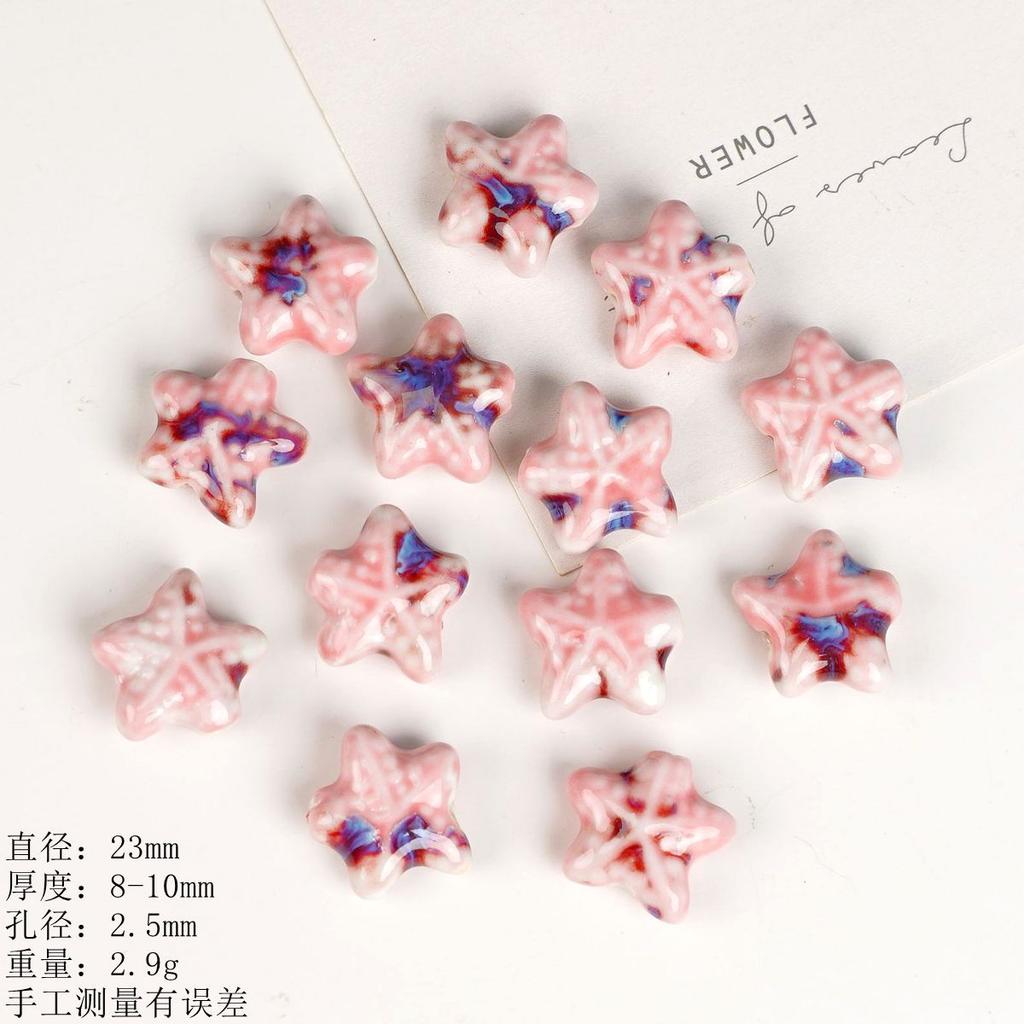 23Mm starfish loose beads ocean series, ceramic necklace bracelet beaded DIY creative handmade material accessories