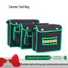 Heavy-Duty Black Canvas Tool Bag for Carpentry, Plumbing, and Construction