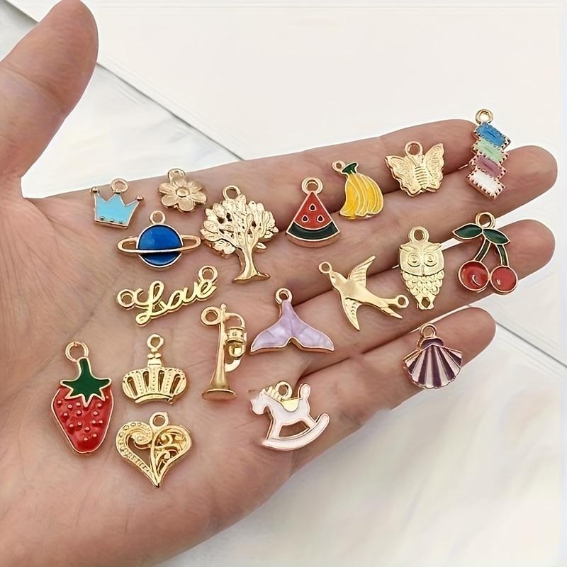 20/50Pcs/Lot Mixed Cartoon Animal Tree Enamel Creative Charms Exquisite Beads For Jewelry Making DIY Pendant Necklace Bracelet Earrings Chains