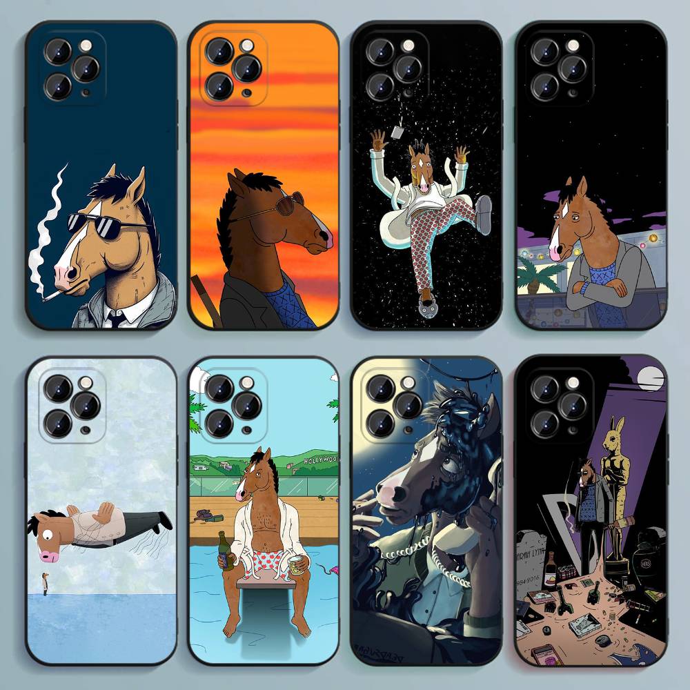 B-Bojacks H-Horsemans (1) Phone Case For iPhone 17,16,15,14,13,12,Pro,Max,Plus,E,SE4,Air,Mini Black Soft Cover