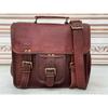 Vintage Messenger Shoulder Laptop Bag Briefcase (Small Handbag) Men's Leather