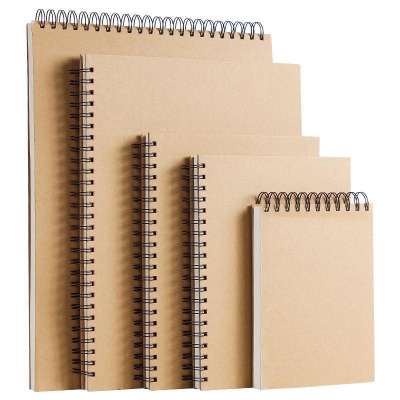 Coil-Bound Hardcover Sketchbook – Multiple Sizes: A3, A4, A5, 4K, 8K, 16K, 32K for Art and Drawing
