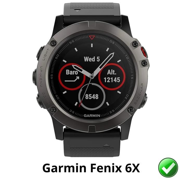 Protection écran pour Garmin Fenix 6x [Pack 6] Film Plastique Protecteur Résistant Ultra Mince Phonillico