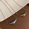 2026 New Triangle Arc Pendant Necklaces Women Snake Chain Geometric Necklaces Minimalist Cool Style Trendy Party Jewelry Gifts