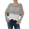 1/2Pcs Knitted Cable Wrap with Sleeves Bohemian Style Sweater Scarf Open Stitch Hollow