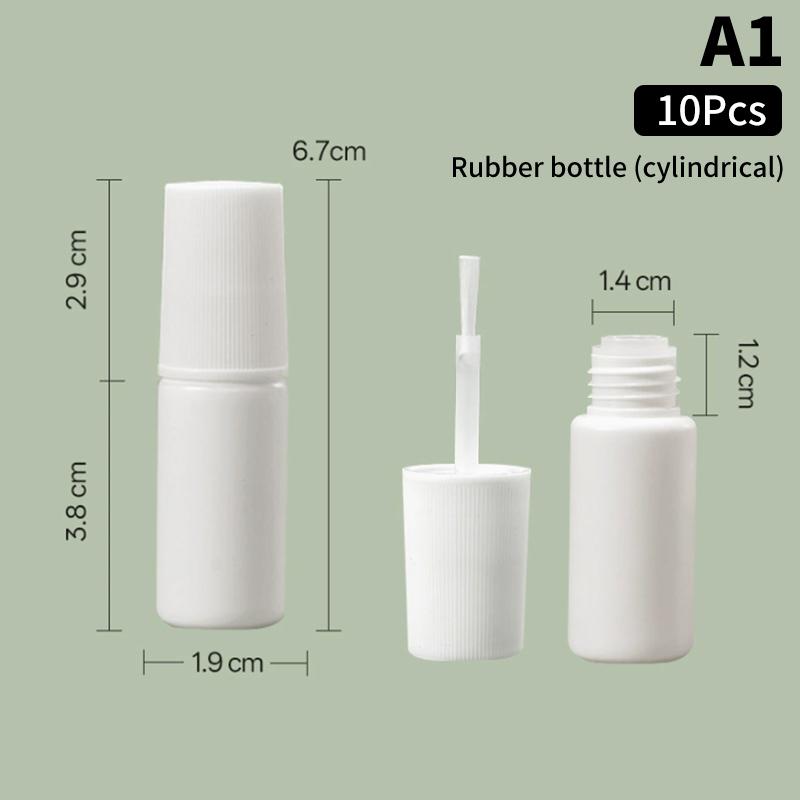 

10ml Empty Glass Nail Polish Bottles Leakproof Refillable Jars for Custom Mixing Manicure Nail Art Storage Kit
